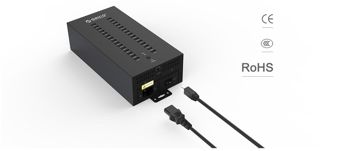 ORICO IH30P Steel 30 Port USB2.0 Industrial HUB with Data Cable and ...